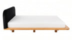 Łóżko lewitujące Eyko Bora 200 × 200 cm, buk, zagłówek czarny